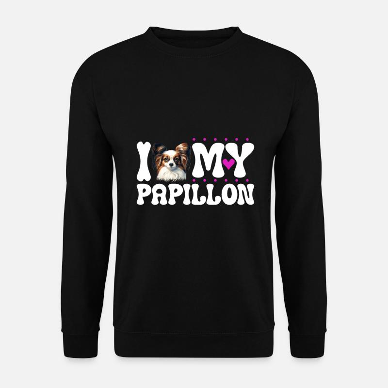 I love my Papillon - Unisex Sweatshirt - black