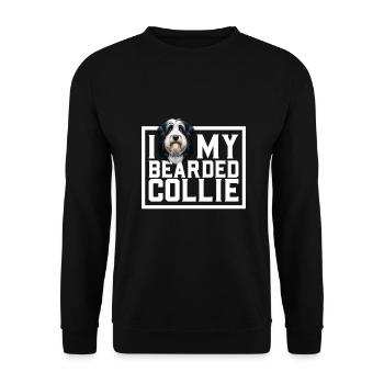 J’adore mon Bearded Collie - Sweat-shirt Unisexe - noir - Devant - Alina (178cm) & Michal (187cm)