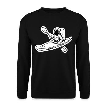 Kayak Astronaut Adventure Outdoor - Unisex Sweatshirt - black - Front - Alina (178cm) & Michal (187cm)
