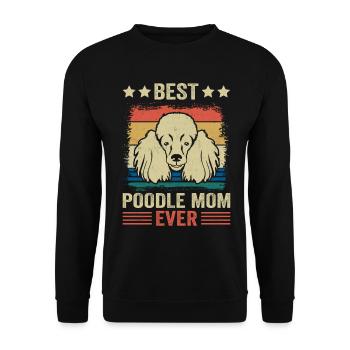 Meilleure maman caniche de tous les temps Amoureuse des chiens de caniche - Sweat-shirt Unisexe - noir - Devant - Alina (178cm) & Michal (187cm)