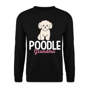 Poodle Grandma Poodle Dog Lover Grandma - Unisex Sweatshirt - black - Front - Alina (178cm) & Michal (187cm)