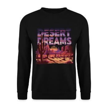 Desert Dreams Wüste Sand Sandwüste für einen - Unisex Pullover - Schwarz - Vorne - Alina (178cm) & Michal (187cm)