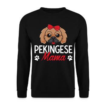 Pekingese Mom Pekinese Mom Dog Mom Mom - Unisex Sweatshirt - black - Front - Alina (178cm) & Michal (187cm)