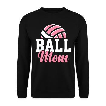 Ball Mom Volleyball Mom - Unisex Sweatshirt - black - Front - Alina (178cm) & Michal (187cm)