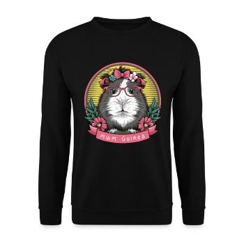 Guinea Pig MOM - Unisex Pullover - Schwarz - Vorne - Alina (178cm) & Michal (187cm)