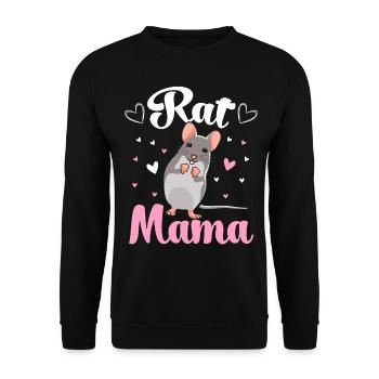 Rat Mom Rat Pet Owner Rat Mom - Unisex Sweatshirt - black - Front - Alina (178cm) & Michal (187cm)