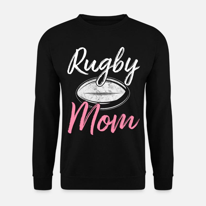 Rugby-Mutter Rugby-Spieler - Unisex Pullover - Schwarz