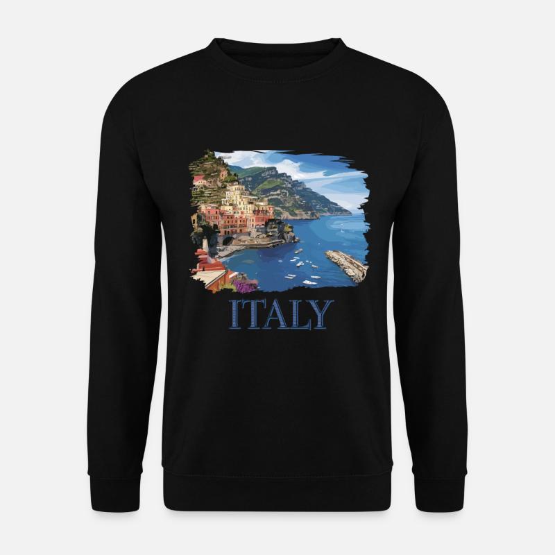 Ich Muss Gar Nix Ich Muss Nur Nach Italien - Unisex Pullover - Schwarz