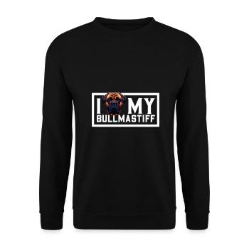 J’adore mon Bullmastiff - Sweat-shirt Unisexe - noir - Devant - Alina (178cm) & Michal (187cm)