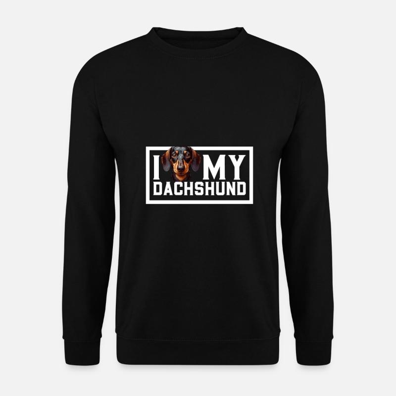 I love my dachshund - Unisex Sweatshirt - black