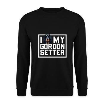J’adore mon Gordon Setter - Sweat-shirt Unisexe - noir - Devant - Alina (178cm) & Michal (187cm)