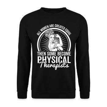 Kinésithérapeutes égales pour les femmes - Sweat-shirt Unisexe - noir - Devant - Alina (178cm) & Michal (187cm)