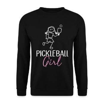 Pickleball Girl Pickle Ball Player - Sweat-shirt Unisexe - noir - Devant - Alina (178cm) & Michal (187cm)
