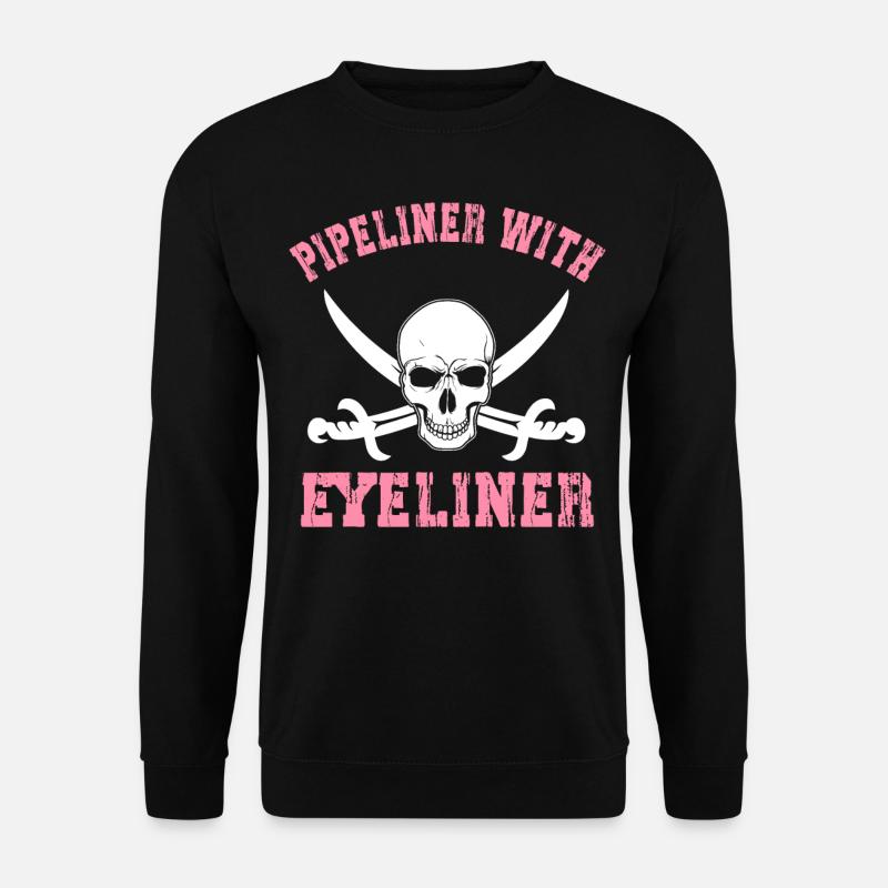 Pipeliner mit Eyeliner Pipeline Schweißer Frauen - Unisex Pullover - Schwarz