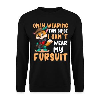 Furry Fandom Furries Fursona Ich kann meinen - Unisex Pullover - Schwarz - Vorne - Alina (178cm) & Michal (187cm)