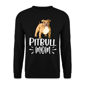Pitbull Maman Pitbull Maman Chien - Sweat-shirt Unisexe - noir - Devant - Alina (178cm) & Michal (187cm)