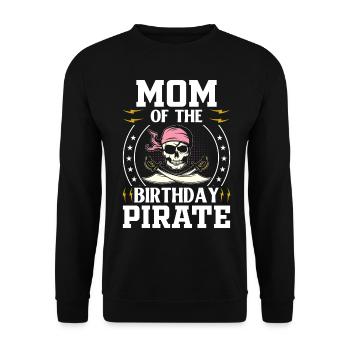 Mom Birthday Pirate Pirate Mom Pirate - Unisex Sweatshirt - black - Front - Alina (178cm) & Michal (187cm)