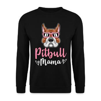 Pitbull Mom Pitbull Mom Dog - Unisex Sweatshirt - black - Front - Alina (178cm) & Michal (187cm)