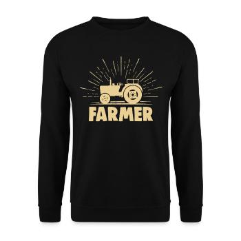 Agriculteur Agriculteur Tracteur Agriculteur - Sweat-shirt Unisexe - noir - Devant - Alina (178cm) & Michal (187cm)