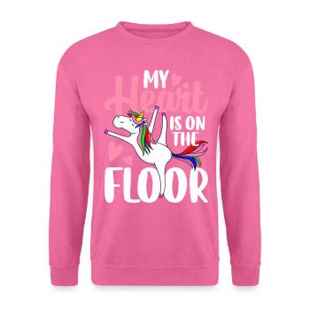 Gymnastics Mother Gymnast Daughter My Heart Is - Unisex Sweatshirt - pink - Front