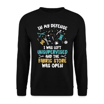 Funny Quilting Men Women Sewing Sew Quilter Sewer - Sweat-shirt Unisexe - noir - Devant - Alina (178cm) & Michal (187cm)