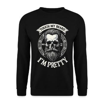 Touch My Beard and Tell Me I'm Pretty - Sweat-shirt Unisexe - noir - Devant - Alina (178cm) & Michal (187cm)