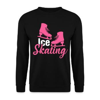 skating skating Figure skating - Unisex Sweatshirt - black - Front - Alina (178cm) & Michal (187cm)