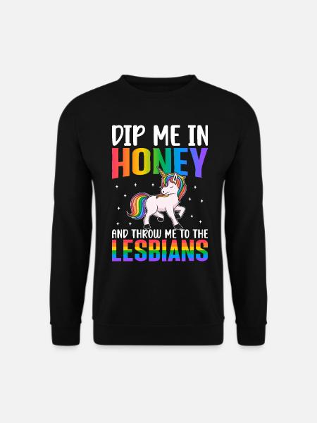 Throw Me To The Lesbians Lesbian Pride LGBTQ - Unisex Pullover - Schwarz