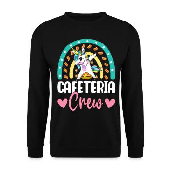 Cafeteria Crew Lunch Lady Illustration for - Unisex Sweatshirt - black - Front - Alina (178cm) & Michal (187cm)