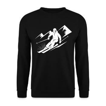 Skiers Ski Winter Winter Holiday Winter sports - Unisex Sweatshirt - black - Front - Alina (178cm) & Michal (187cm)