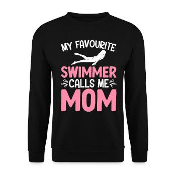 Natation Ma nageuse préférée m’appelle maman - Sweat-shirt Unisexe - noir - Devant - Alina (178cm) & Michal (187cm)