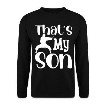 Stolze Taekwondo Mama Taekwondo Sohn Karate Das - Unisex Pullover - Schwarz - Vorne - Alina (178cm) & Michal (187cm)