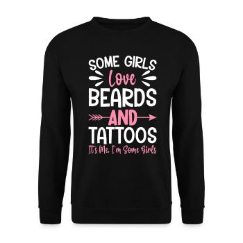 Girls Beards Tattoos I'm Some Girls Tattooed - Unisex Sweatshirt - black - Front - Alina (178cm) & Michal (187cm)