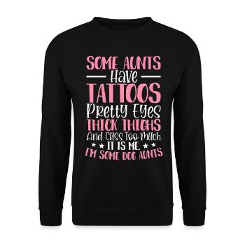 tantes tatouages jolies yeux cuisses épaisses - Sweat-shirt Unisexe - noir - Devant - Alina (178cm) & Michal (187cm)