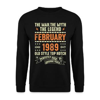 Februar 1989 - Februar 1989 Jahrestag Februar 1989 - Unisex Pullover - Schwarz - Vorne - Alina (178cm) & Michal (187cm)