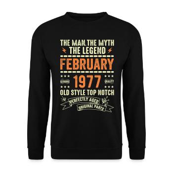 February 1977 - February 1977 Anniversary February 1977 - Unisex Sweatshirt - black - Front - Alina (178cm) & Michal (187cm)