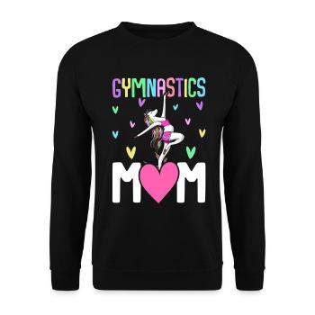 Gymnastique Maman Femmes Gymnastique Cartwheel Turner - Sweat-shirt Unisexe - noir - Devant - Alina (178cm) & Michal (187cm)