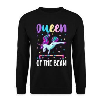 Queen Of The Beam Gymnastics Cartwheel Gymnast - Unisex Sweatshirt - black - Front - Alina (178cm) & Michal (187cm)