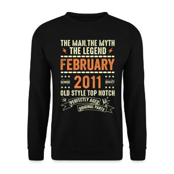 February 2011 - February 2011 Anniversary February 2011 - Unisex Sweatshirt - black - Front - Alina (178cm) & Michal (187cm)