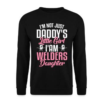 Welding Metalworker Daddy's Little Girl - Unisex Sweatshirt - black - Front - Alina (178cm) & Michal (187cm)