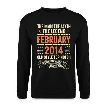 Février 2014 - Février 2014 Anniversaire Février 2014 - Sweat-shirt Unisexe - noir - Devant - Alina (178cm) & Michal (187cm)