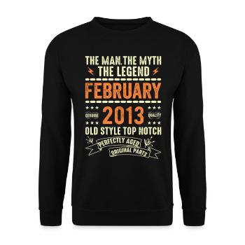 February 2013 - February 2013 Anniversary February 2013 - Unisex Sweatshirt - black - Front - Alina (178cm) & Michal (187cm)