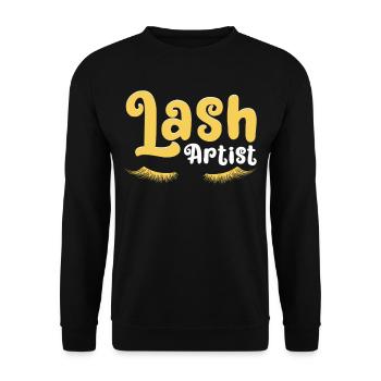 Artiste des cils Amant des cils - Sweat-shirt Unisexe - noir - Devant - Alina (178cm) & Michal (187cm)
