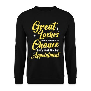 Artiste de cils Amoureux des cils Grands cils - Sweat-shirt Unisexe - noir - Devant - Alina (178cm) & Michal (187cm)