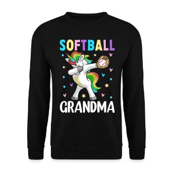 Softball Grandma Female Softball Player Graphic - Unisex Sweatshirt - black - Front - Alina (178cm) & Michal (187cm)