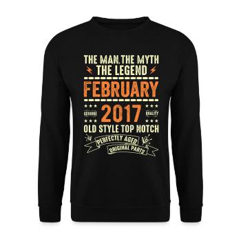February 2017 - February 2017 Anniversary February 2017 - Unisex Sweatshirt - black - Front - Alina (178cm) & Michal (187cm)