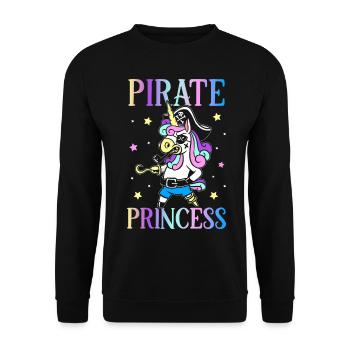 Pirate Princesse Pirate Fille Pirate Fille - Sweat-shirt Unisexe - noir - Devant - Alina (178cm) & Michal (187cm)
