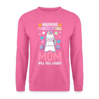 Powerlifting Mom Crier fort Powerlifter - Sweat-shirt Unisexe - rose - Devant