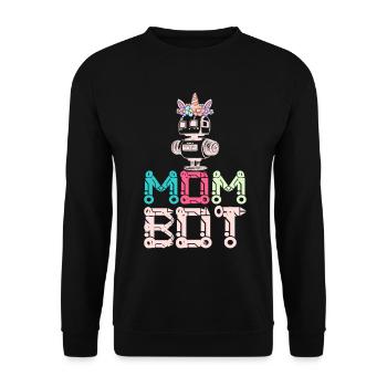 Mom Bot Roboter Roboter Ingenieur Mom Illustration - Unisex Pullover - Schwarz - Vorne - Alina (178cm) & Michal (187cm)