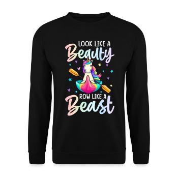 Look Like A Beauty Row Like A Beast Rowing Lover - Unisex Sweatshirt - black - Front - Alina (178cm) & Michal (187cm)